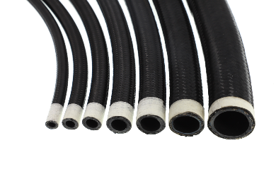 Performance Race Products BLACK NYLON BRAID RUBBER HOSE-Cutter (Per Meter)