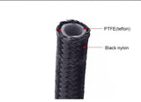 Performance Race Products BLACK NYLON TEFLON HOSE-PTFE (Per Meter)